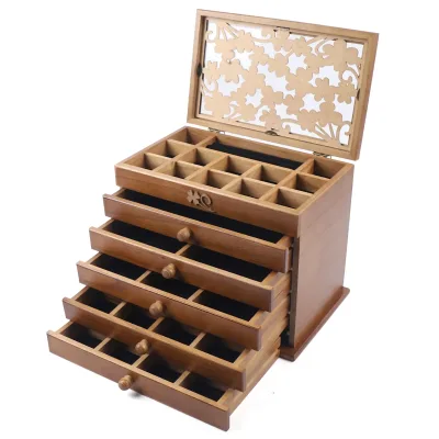 Boîte à bijoux 6 niveaux avec tiroirs