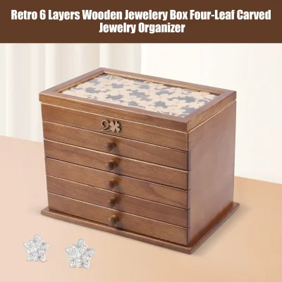 Boîte à bijoux 6 niveaux avec tiroirs – image 2