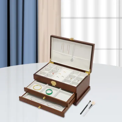 Boîte à bijoux blanche à 3 étages – image 3