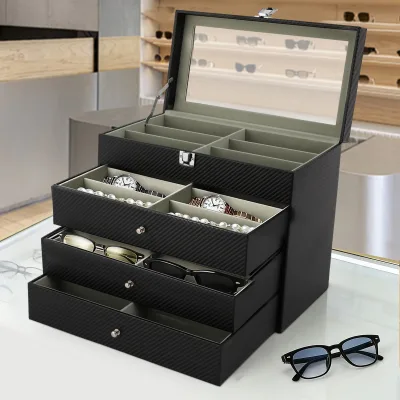 Boîte à lunettes noire, 24 compartiments – image 3