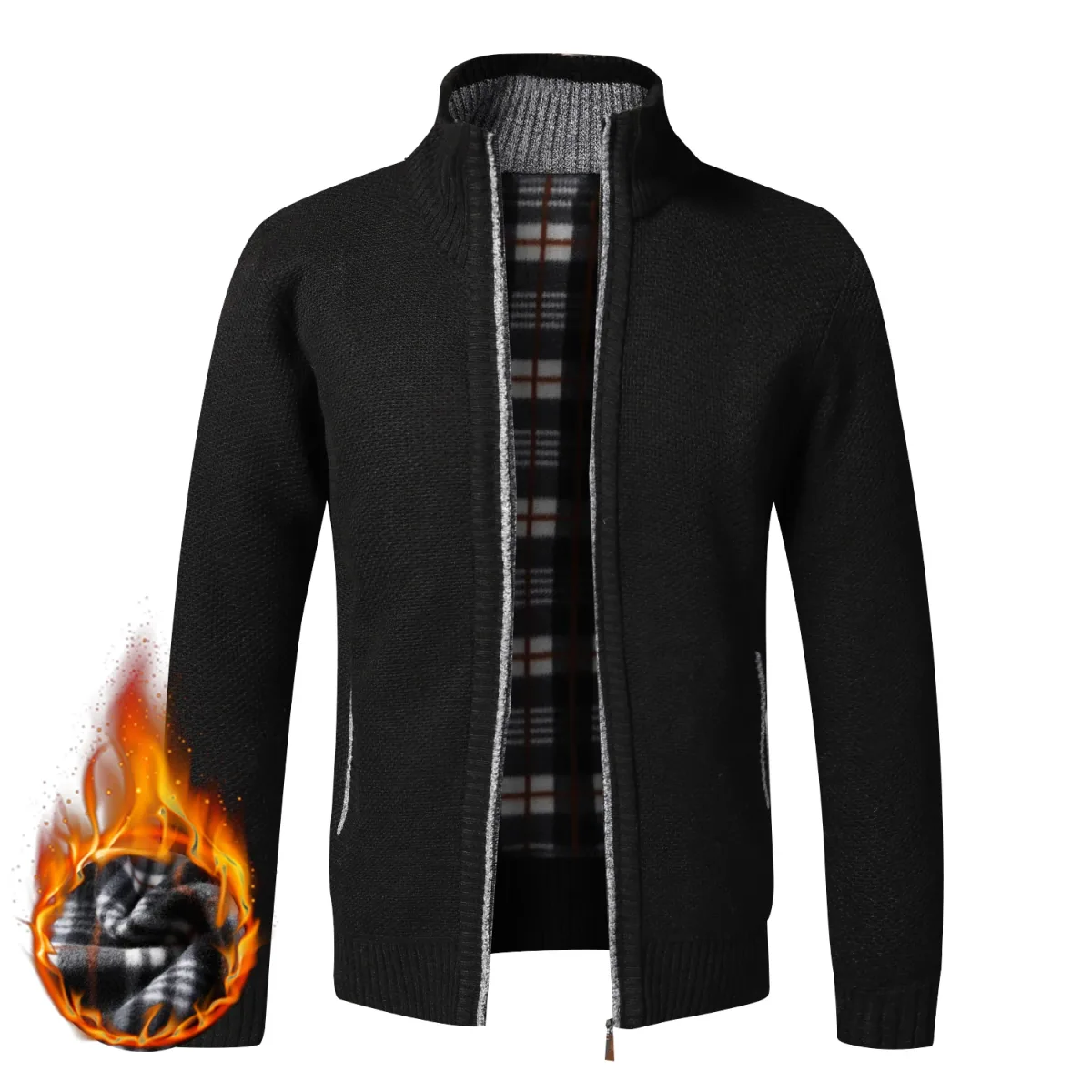 Cardigan zippé en maille polaire homme
