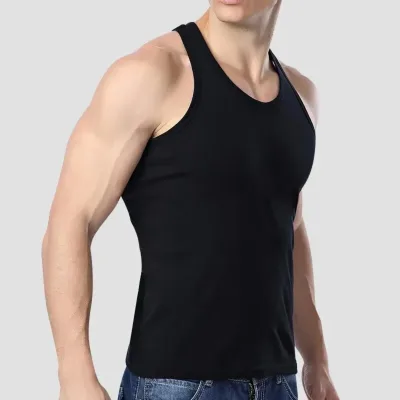 Débardeur moulant en coton pour homme – image 2