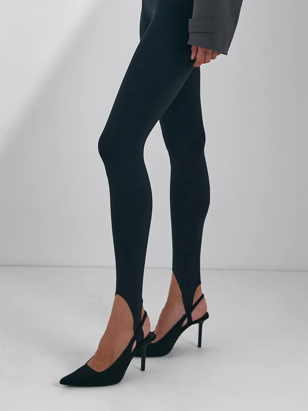 Legging noir sans couture taille haute