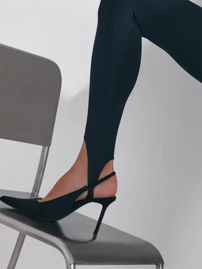 Legging noir sans couture taille haute – image 3