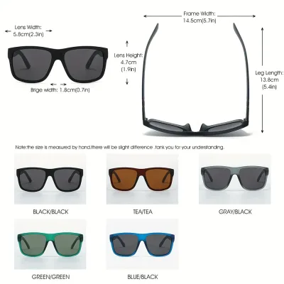 Lunettes de soleil carrées en polycarbonate – image 2