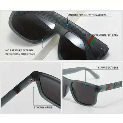 Lunettes de soleil carrées en polycarbonate – image 3
