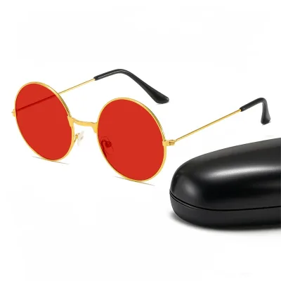 Lunettes de soleil rondes à monture en alliage