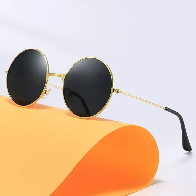Lunettes de soleil rondes à monture en alliage – image 2