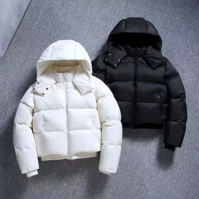 Manteau court à capuche en duvet de canard – image 3