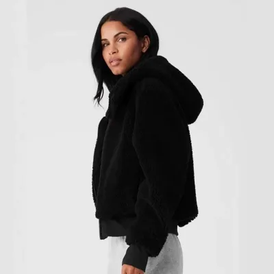 Manteau court zippé uni d'hiver – image 3