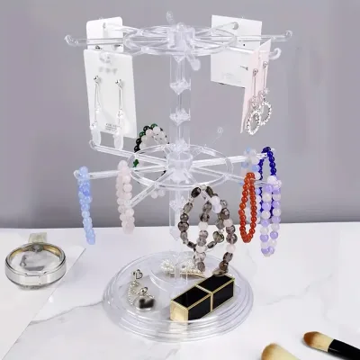 Présentoir à bijoux rotatif en plastique – image 2