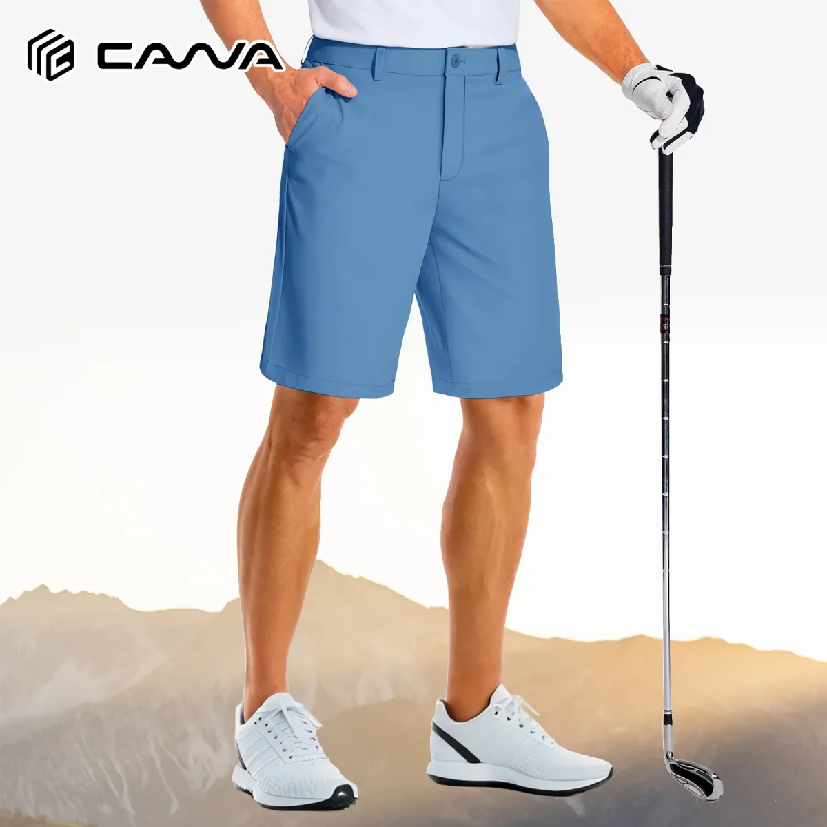 Short de golf et randonnée homme, séchage rapide