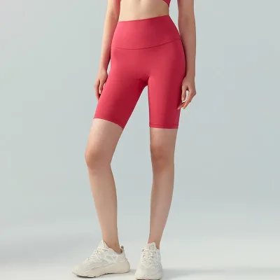 Short de sport femme cinq points couleur chair – image 3