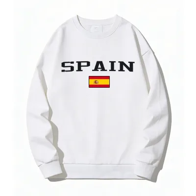 Sweat-shirt col rond en coton à lettres