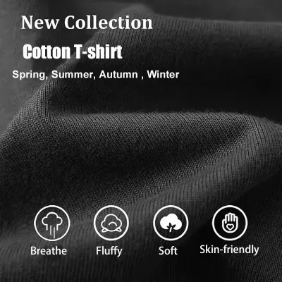 T-shirt homme col rond en coton, imprimé – image 3