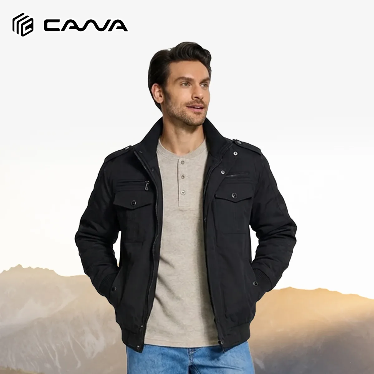 Veste cargo homme doublée polaire